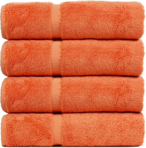 Miniatura 65 de Luxury Hotel & Spa Collection - Toalla ecológica de 100% algodón turco de 27 x 54 pulgadas (27 x 54 onzas), de secado rápido, para baño, borde