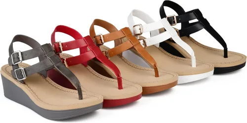 Miniatura 5 de Journee Collection Sandalias de cuña Tru Comfort Foam Bianca para mujer Blanco 0