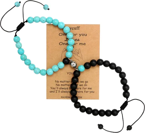 Pulseras magnéticas a juego para parejas, hombres, mujeres, para él, para ella, novio o novia, pulseras de conexión amorosa, regalos para el Día de