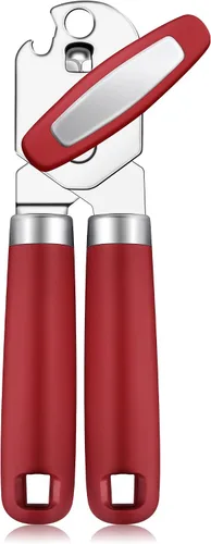 Miniatura 8 de Rainspire Abrelatas manual mejorado con abridor de botellas corte de borde liso, abrelatas resistente, mango suave cómodo, abrebotellas integrado