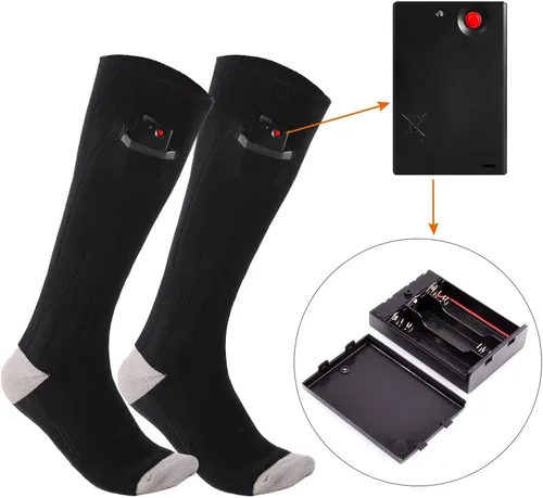 Miniatura 2 de Calcetines térmicos para hombres, calcetines térmicos con batería, calcetines de calefacción eléctrica para hombres y mujeres, para montar al aire