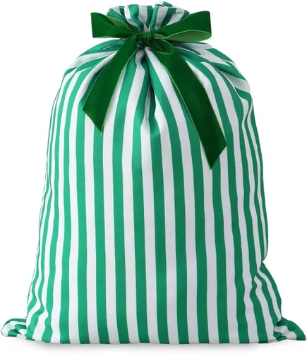 Miniatura 7 de DYSHAYEN Saco de Santa Bolsa de Regalo de Navidad 19.7 X 27.6 Pulgadas Bolsa Grande de Lona de Santa Claus para Suministros de Fiesta de Xmas (Rojo)