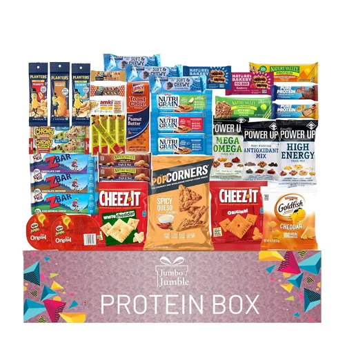 Miniatura 9 de Caja de aperitivos Jumbo Jumble (25 unidades) Paquete de cuidado de regalo, variedad de aperitivos para adultos, adolescentes, niños, hombres