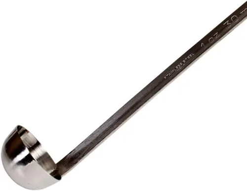 Miniatura 3 de TrueCraftware - Cucharón de acero inoxidable de 1 oz con mango largo con gancho. Cucharón de cocina Los mejores accesorios de cocina Cuchara