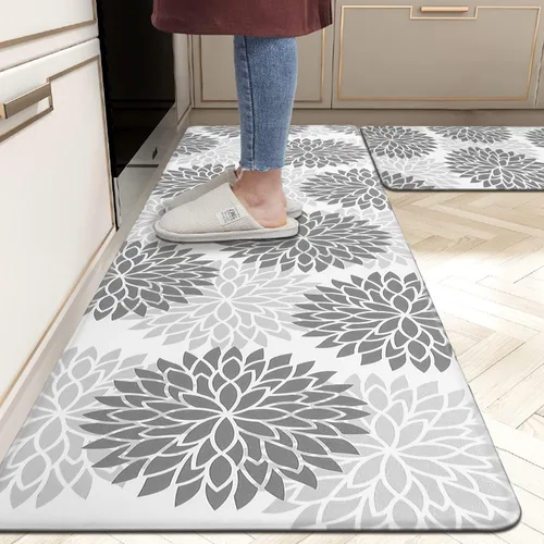 Miniatura 15 de HEBE Tapete de cocina acolchado, antifatiga, de 20 x 71 pulgadas, antideslizante, impermeable, ergonómico, cómodo para oficina, fregadero