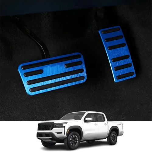 Accesorios Interiores Personalizados para Nissan Frontier 2022 2023 Fundas de Pedal de Acelerador de Gas de Aleación de Aluminio, Antideslizantes