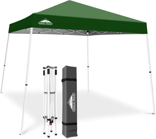 Miniatura 16 de Eagle Peak - Pérgola plegable (10.0 x 10.0 pies), patas inclinadas, de tela, para exteriores, fácil de montar, Negro
