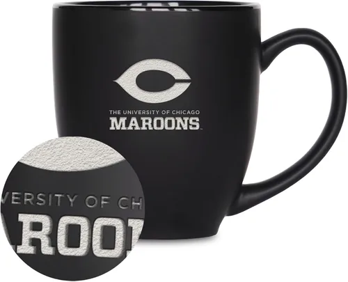 Miniatura 367 de Rico Industries - Taza de cerámica mate negra con grabado láser estándar de 15oz para NCAA (escuelas T & U) - Para bebidas calientes o frías