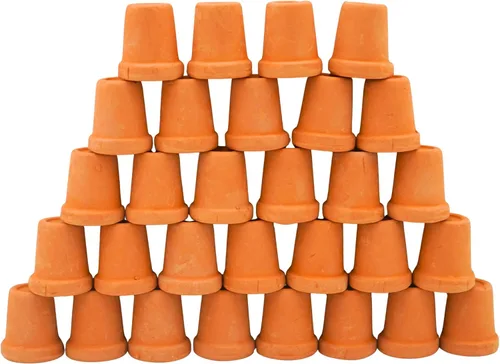 Miniatura 21 de Mini macetas de terracota – Macetas pequeñas de arcilla para suculentas, cactus, manualidades de bricolaje, jardín de hadas, proyectos escolares