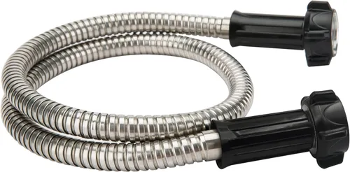 Miniatura 2 de Yanwoo Manguera de jardín corta de acero inoxidable 304 de 2 pies con conector hembra a hembra, manguera de agua, manguera de metal, manguera