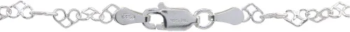 Miniatura 2 de Collar de plata de ley de 0.138in entrelazado con corazones de 40,6 a 30.0in