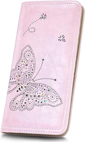 Miniatura 11 de KITEVIUN Cartera RFID para Mujeres Ultra Delgada Fina Cartera de Mujer Compacta Clutch Cartera Larga para Damas, 01-Blanco, Moderno