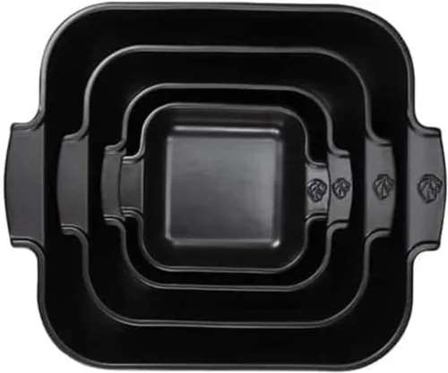 Miniatura 8 de Panadería cuadrada de cerámica, negro satinado, 11.0 in - 11 pulgadas