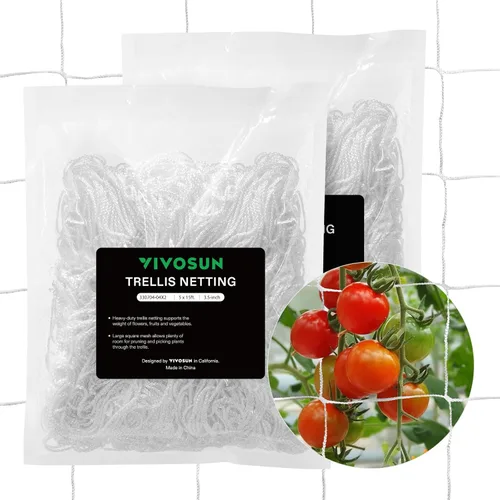 Miniatura 15 de VIVOSUN Malla enrejada de poliéster resistente para plantas, 5 x 15 pies, 1 paquete
