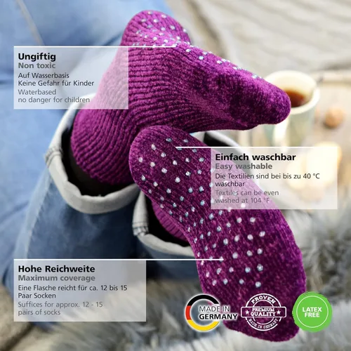 Miniatura 4 de Viva Decor Sock Stop - Pintura de tela antideslizante, 2 x 3.04 onzas líquidas, transparente, perfecta para calcetines, alfombras y tapetes de baño