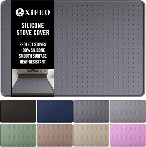 Miniatura 11 de XiFEO Cubierta superior de estufa de silicona para estufa eléctrica, protector superior de estufa de vidrio, cubierta para estufa de superficie