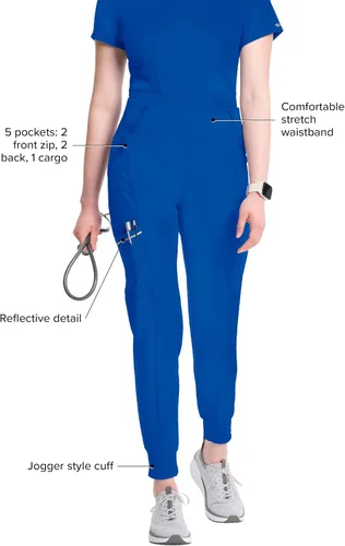 Miniatura 3 de Cherokee Infinity - Pantalón de pierna recta para corredores, quirúrgicos