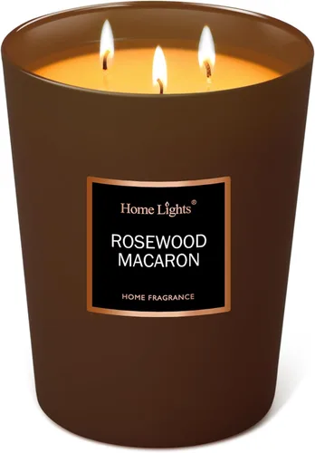 HomeLights Velas perfumadas | Vela en tarro grande, 33.3 onzas Velas de aromaterapia de soja natural, hasta 70 horas de tiempo de combustión con 3
