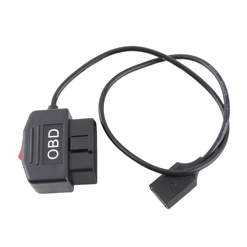Miniatura 5 de Keenso Cable de alimentación OBD, 48cm/18.9in OBD Cable adaptador de corriente con botón de interruptor Acc Mode Protección de bajo voltaje