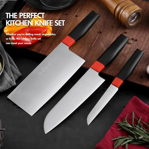 Miniatura 8 de Juego de cuchillos de cocina SHI BA ZI ZUO, cuchillo de carne, cuchillo de chef, cuchillo santoku profesional con mango de diseño ergonómico