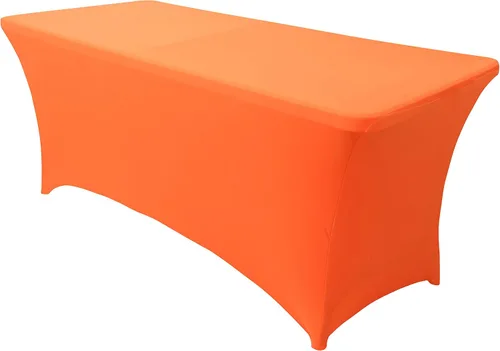 Miniatura 53 de Obstal Funda de mesa de elastano elástica de 4 pies para mesas plegables estándar, paquete de 2 manteles rectangulares universales ajustables