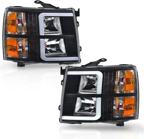 Miniatura 11 de PIT66 Conjunto de faros laterales izquierdos, compatible con Chevy Silverado 1500 2007-2013, Silverado 2500 3500 2007-2014 y HD Lente transparente