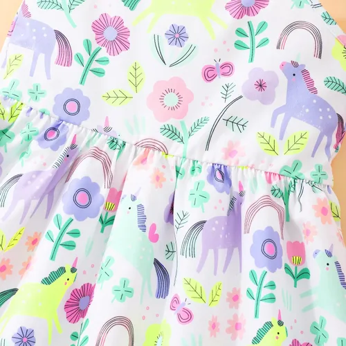 Miniatura 94 de Vestido de verano para niños pequeños, con diseño de dinosaurio, sin espalda, con lazo, vestido de playa de cumpleaños