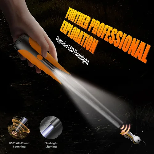 Miniatura 4 de Detector de Metales Pinpointer, 4 Modos de Búsqueda de Tesoros Localizador de Sonda Profesional Impermeable de Mano Varita Puntero, Detector