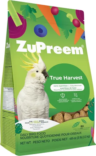 ZuPreem Alimento Natural para Aves, Pellets de Alimento para Aves para Amazonas, Cacatúas y Guacamayos, ZuPreem Core Nutrition, Hecho en Estados