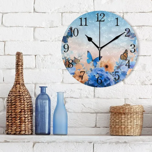 Miniatura 3 de Bathing Capybara Pattern Wall Clock Decorative Hanging Clock Silent Non Ticking Square Clock for Living Room Kitchen Bedroom