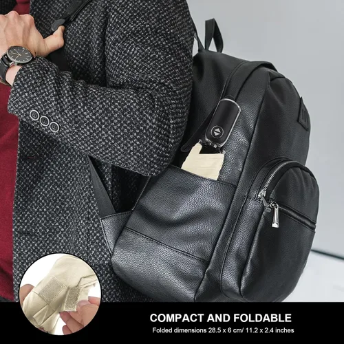Miniatura 69 de LEAGERA Paraguas de viaje compacto para bolso, mango plano, impermeable para lluvia ligera