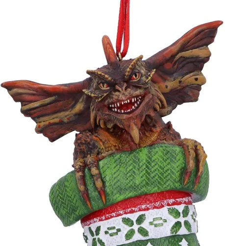 Miniatura 6 de Nemesis Now Gremlins Mohawk - Adorno decorativo para colgar en medias, 4.7 in, resina, verde, mercancía oficial de Harry Potter, fundida en la mejor