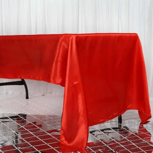 Miniatura 67 de Efavormart - Mantel rectangular de satén, 90 x 132 pulgadas, suave, oblongo, lavable, mantel decorativo de tela sedosa para bodas, fiestas, Plata