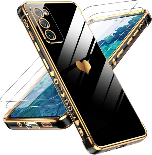 Miniatura 86 de LeYi for Moto G 5G 2025 Case: with Tempered Glass Screen Protector [2 Pcs]+ Full Camera Lens Protection,Love Heart Plating Cute Luxury Soft TPU