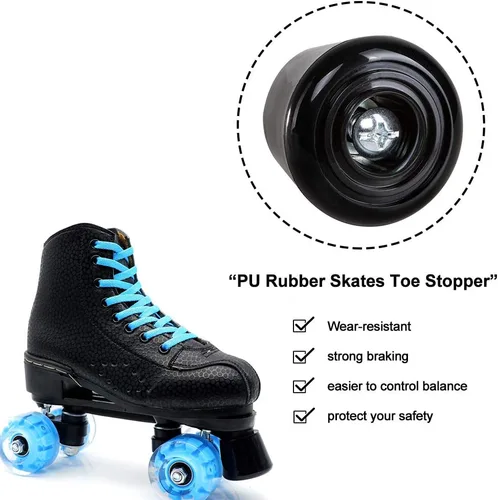 Miniatura 5 de Tapones de goma PU para patinaje con ruedas, 1 par con tornillos
