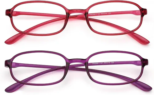 Miniatura 7 de AQWANO Paquete de 2 lentes de lectura para computadora con bloqueo de luz azul, protección UV, marco TR90 flexible, lentes de lectura ligeros