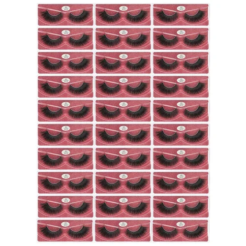 Miniatura 9 de FARRED - Pestañas postizas esponjosas, dramáticas, a granel, mix de 10 estilos, paquete de 50 pares, en cajas individuales, 10-18mm de volumen