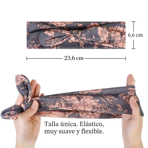 Miniatura 2 de Huachi Paquete de 12 diademas con lazo para mujeres, bandas elásticas para la cabeza, diadema anudada, turbante con orejas de conejo, accesorios