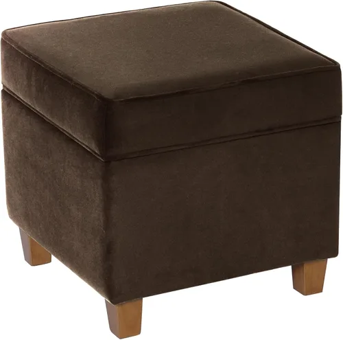 Miniatura 28 de Homepop Decoración del hogar K7342-F2067 Otomana clásica cuadrada de almacenamiento con tapa desmontable Otomana con almacenamiento para sala