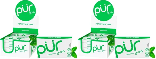 Miniatura 15 de PUR Gum Chicle sin aspartamo 100% xilitol Chicle con sabor natural a menta piperita, 9 piezas (paquete de 12)