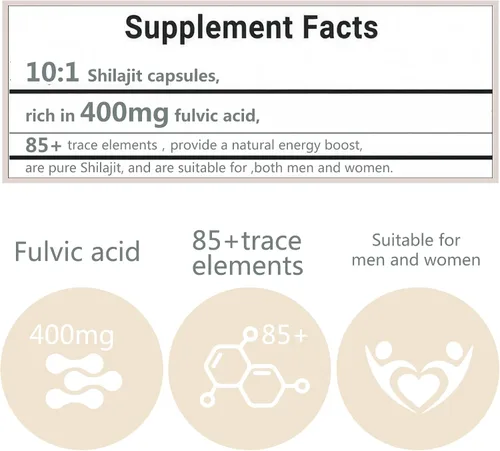 Miniatura 3 de Himalayas Shilajit Pro Max para hombres y mujeres, extracto 10:1, 24000 mg de grado dorado con ácido fúlvico y más de 85 minerales traza, apoyo