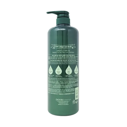 Miniatura 2 de Daeng Gi Meo Ri Tea Tree Cool Shampoo Cuidado del cuero cabelludo refrescante con árbol de té y aloe vera Refresca el cabello graso, hidrata