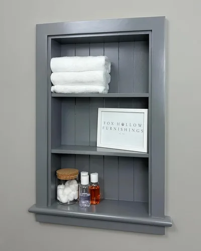 Miniatura 8 de Gabinete Medicinal de Nicho Empotrado en Pared Aiden de 14x24 de Reemplazo, Inserto de Estante/Estantes de Gabinete de Baño en la Pared, Hecho