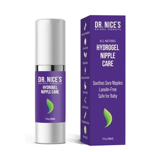 DR NICE'S - Gel calmante para pezones para lactancia materna, gel refrescante para pezones adoloridos y agrietados, cuidado de pezones sin lanolina