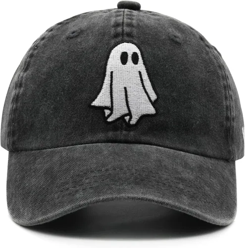 Miniatura 2 de Waldeal Lindo sombrero de fantasma espeluznante para niños, bordado ajustable, gorras de béisbol para niños y niñas de Halloween