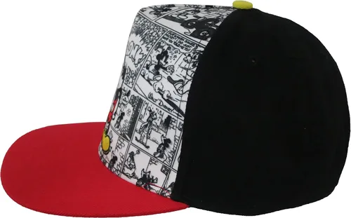 Miniatura 2 de Disney Mickey Mouse Comics - Gorra de béisbol para adultos color rojo y negro
