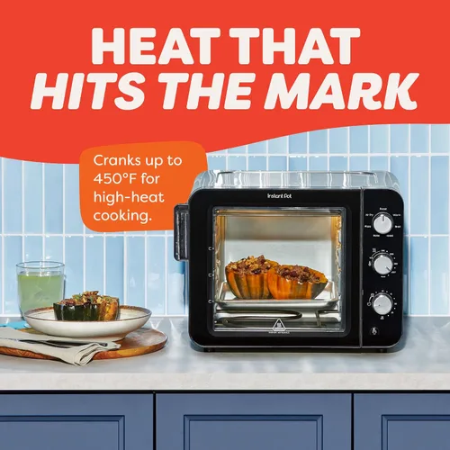 Miniatura 6 de Instant Pot No requiere precalentamiento* Horno tostador con freidora de aire de 4 rebanadas con tecnología InstantHeat, 7 en 1, freír al aire