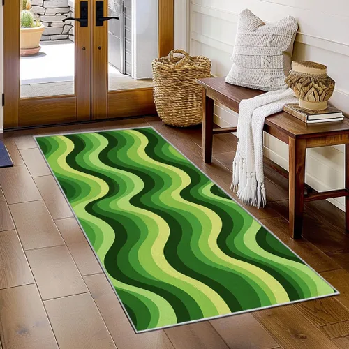 Miniatura 14 de Black and White Striped Runner Rug 2x4 Small - Hallway Runner Rug Stripe Pattern, Non Slip, Washable, Black and White Striped Home Decor Carpet for
