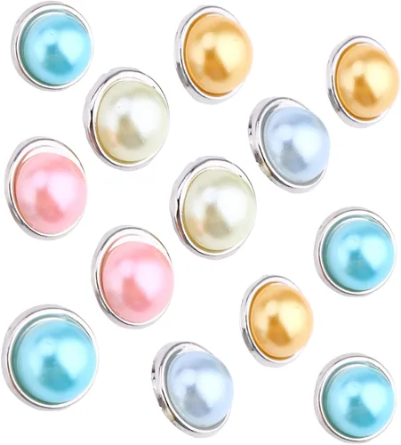 Miniatura 9 de EXCEART 50 piezas de pernos decorativos de perlas, suministros para álbumes de recortes, sujetadores con tachuelas, adornos para álbumes