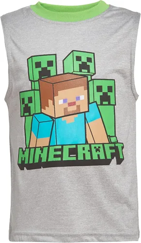 Miniatura 4 de Minecraft Conjunto de camiseta sin mangas de 3 piezas para niños Creepers